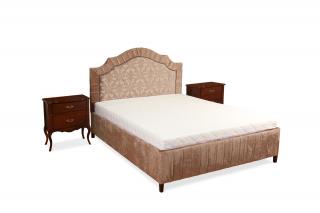 Luxusní manželská postel Noah Design čela: Čalouněné, Šířka postele: 90 cm, Typ: Hnědá