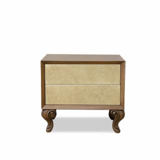 Luxusní noční stolek Veneto Odstín dřeva: Buk, Potah: Látka