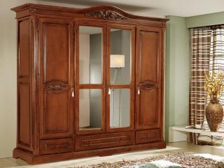Luxusní šatní skříně Mery (2-, 3-, 4- nebo 5-dveřová) Počet dveří: 4 dveřová, Typ: Krémová se zlatou patinou