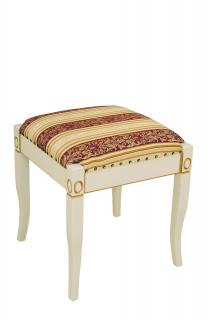 Luxusní taburet Mery (malý) Odstín dřeva: Bílá s patinou