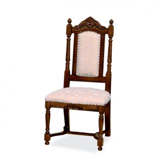 Masivní jídelní židle Royal I Konstukce: Bez opěrek, Potah: Gobelín/Kůže, Typ: Bílá se zlatou patinou
