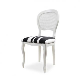 Masivní židle ASENA Varianta: Ratanová bílá
