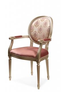 Masivní židle LIGIA (bez područek / s područkami) Područky: S područkami, Varianta: Zlatá