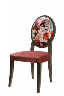 Masivní židle MEDAILON (s područkami / bez područek) Područky: Bez područek, Varianta: Zlatá