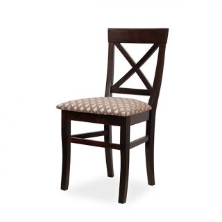 Masivní židle ROMA Varianta: Hnědá s čalouněním
