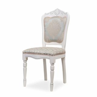 Masivní židle SYLVIA Varianta: Bílá se stříbrnou patinou