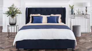 Moderní postel Lotus (mnoho velikostních variant) Odstín postele: Potah skupiny II, Rozměr matrace: 90 x 200 cm, Úložný prostor: SLIM kostra
