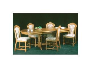 Rustikální jídelní set - stůl Evropa a šest židlí Pissa