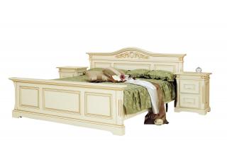 Zámecká postel Mery (90, 140, 160, 180 cm) Design čela: Bez čalounění, Šířka postele: 180 cm, Typ: Bílá