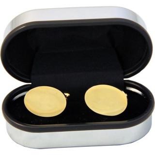 Manžetové knoflíčky SOLO Classic Oval Gold Plated Cena včetně gravírování: textu, loga