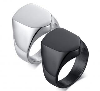 Prsten s plochou vel.62 BLACK Cena včetně gravírování: loga, obrázku