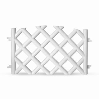 Zahradní plastový plot bílý - 3,5m x 42cm