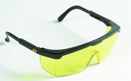 Brýle ochranné žluté, nastavitelná délka stranic