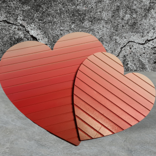 Dřevěné srdce závěsné 24 cm