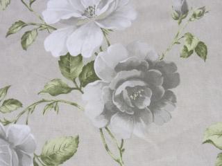 Bílé růže  4,35m (pevná textilie, ubrus, přehoz i závěs)