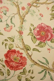 Keřové květy (bavlněná textilie na závěs)