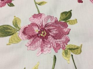 Květinová výšivka CA470 (originální bavlna na závěs, polštáře, ubrusy....)