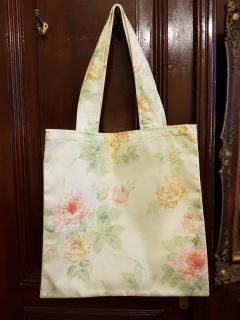 Látková taška s uchy "Jemné pastelové květy" (originální taška do ruky i přes rameno)
