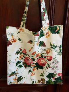 Látková taška s uchy "Letní květy" (originální taška do ruky i přes rameno)