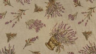 Levandule  CA274 (tkaný motiv levandulí - textilie na závěs, ubrus,polštáře, též čalounění....)