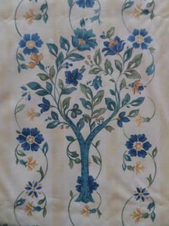Modrý strom  CA270 (bavlněná textilie na závěs, ubrus....)