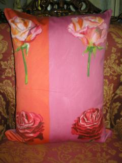 Polštářový povlak "Růže"  PP26 (bavlněný materiál s florálním motivem - 40cm x 53cm)