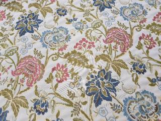 Roztodivné tkané květy (tkaná dekorační látka - čalounění i závěsy)