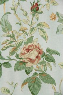 Růže a zimolez  CA87 (decentní textilie - originální závěsovina i lehký čaloun)