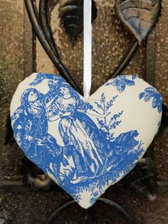 Srdce   "Modrý figurál" (velké dekorativní srdce na okenní/dveřní kliku, nábytkové kování)