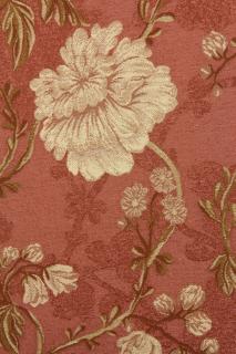Tkaná čalounická textilie s květy  CA116 (pevný materiál na čalounění)