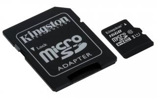 16GB Micro SDHC Kingston class 10 (Paměťová karta microSDHC 16 GB class 10)
