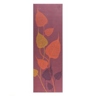 BODHI jóga podložka LEELA podzimní listy, 183x60x0,45 cm, vínová