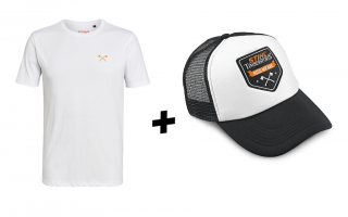 Dárková sada oblečení AXE - tričko SMALL AXE + kšiltovka trucker (Kiss my axe)