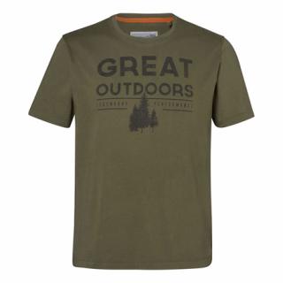 Tričko OUTDOORS olivové Velikost: XL