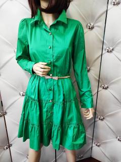 Dámské košilové šaty zelené