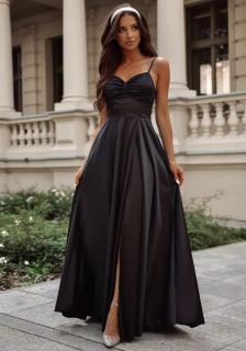 Dlouhé korzetové šaty GORSET černé