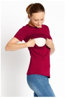 Kojící tričko WINE krátký rukáv Velikost: XL