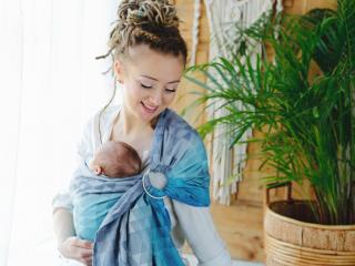 Little Frog Ring Sling Navy Illusion Velikost: M