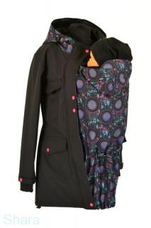 Shara softshellový nosící kabát jaro/podzim černá/lapače snů Velikost: XL