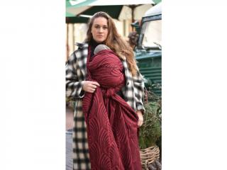 Yaro Ring Sling Dandy Burgund Black Wool Blend