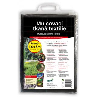 Mulčovací tkaná textilie černá - 1,6 x 5 m