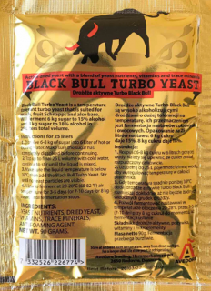 Black Bull Turbo kvasnice 14-18% (pro ovocný i cukerný kvas)