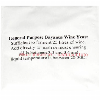 Univerzální vinné kvasinky Bayanus (pro vinný kvas, mošt a medovinu na 25 l)