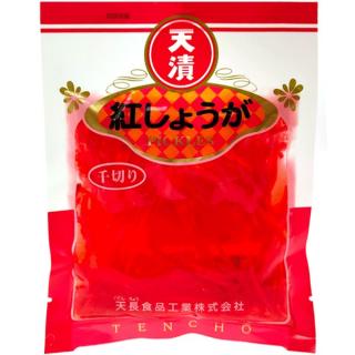 Tencho Sengiri Beni Shoga, Pickled Ginger for Yakisoba and Okonomiyaki 45g