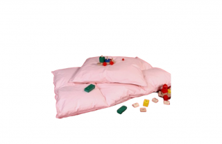 Dětská přikrývka s prachovým peřím Barva: růžová, Rozměr: 85x135cm