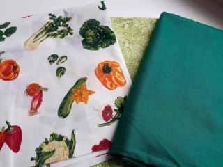 Balíček zbytků - KUCHYNĚ - zelenina - bavlna plátno -metráž