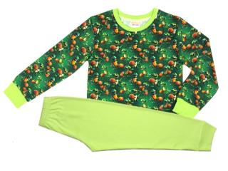 Dětské Pyžamo zelené, dinosaurus (dlouhý rukáv)