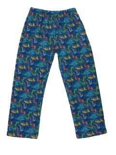 Dětské softshellové kalhoty modré, potisk dinosaurus, JerryJane
