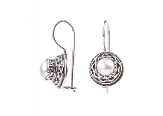 Stříbrné náušnice s perličkami - Ag 925/1000 - Shablool