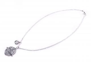 Stříbrný náhrdelník s chamsou - Ag 925/1000 - Shablool